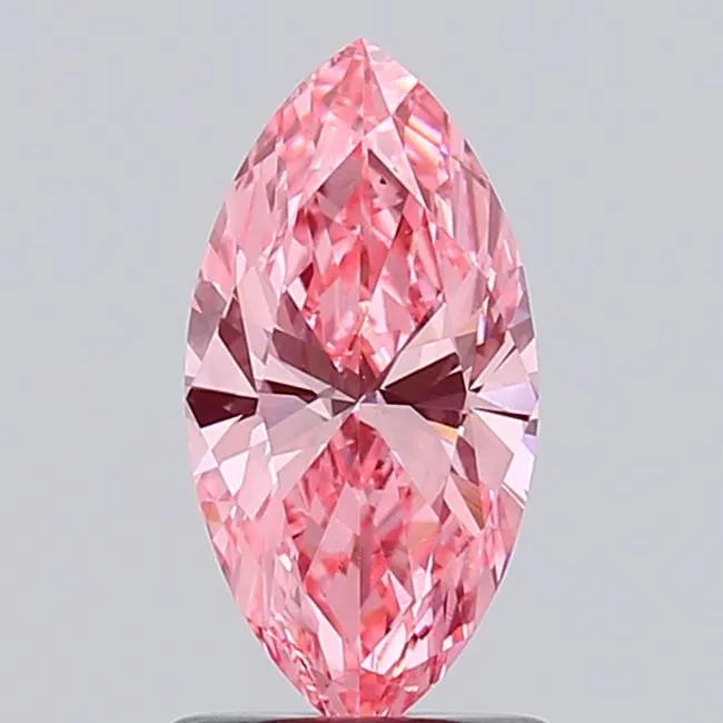 1.00ct Marquise Lab Grown Diamond (Colour Fancy Vivid Pink, Clarity VVS2, IGI Certified)