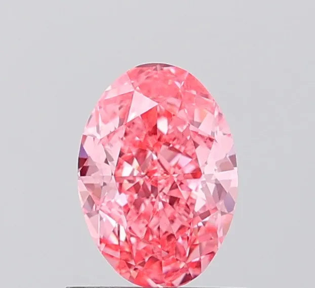 1.05ct Oval Lab Grown Diamond (Colour Fancy Vivid Pink, Clarity VVS2, IGI Certified)