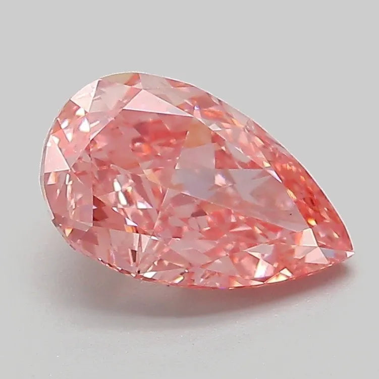 1.51ct Pear Lab Grown Diamond (Colour Fancy Vivid Pink, Clarity VS2, IGI Certified)
