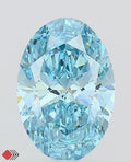1.52ct Oval Lab Grown Diamond (Colour Fancy Vivid Blue, Clarity SI2, IGI Certified)