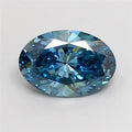 1.53ct Oval Lab Grown Diamond (Colour Fancy Vivid Blue, Clarity VS2, IGI Certified)