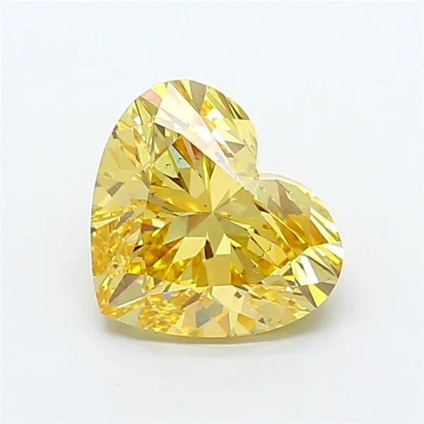 3.01ct Heart Lab Grown Diamond (Colour Fancy Yellow, Clarity VS2, IGI Certified)