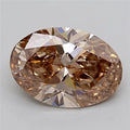 3.02ct Oval Lab Grown Diamond (Colour Fancy Brown, Clarity VVS2, IGI Certified)