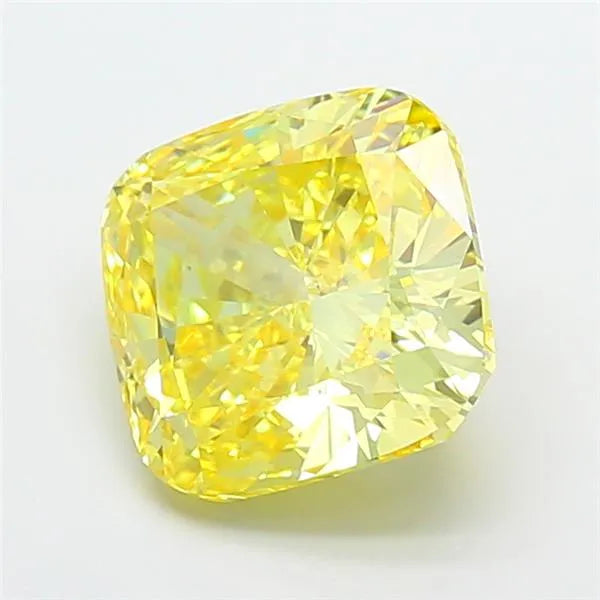 4.03ct Cushion modified Lab Grown Diamond (Colour Fancy Vivid Yellow, Clarity VS1, IGI Certified)