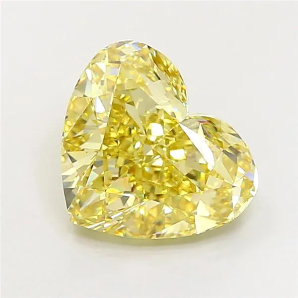 5.74ct Heart Lab Grown Diamond (Colour Fancy Yellow, Clarity VS1, IGI Certified)