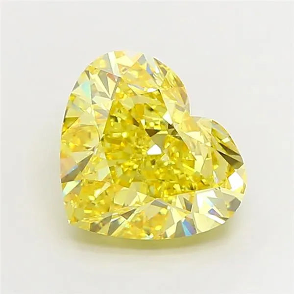 7.02ct Heart Lab Grown Diamond (Colour Fancy Vivid Yellow, Clarity VS1, IGI Certified)