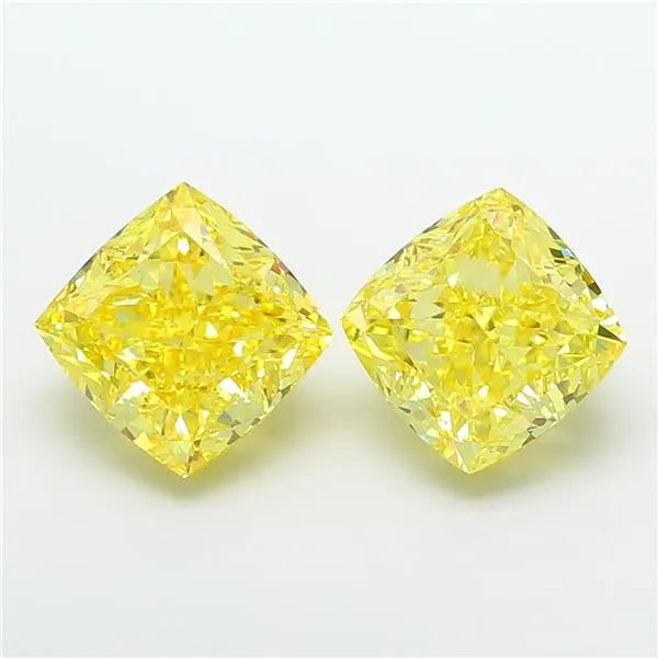 7.05ct Cushion modified Lab Grown Diamond (Colour Fancy Vivid Yellow, Clarity VS2, IGI Certified)