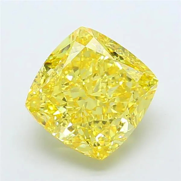 7.08ct Cushion modified Lab Grown Diamond (Colour Fancy Vivid Yellow, Clarity VS1, IGI Certified)
