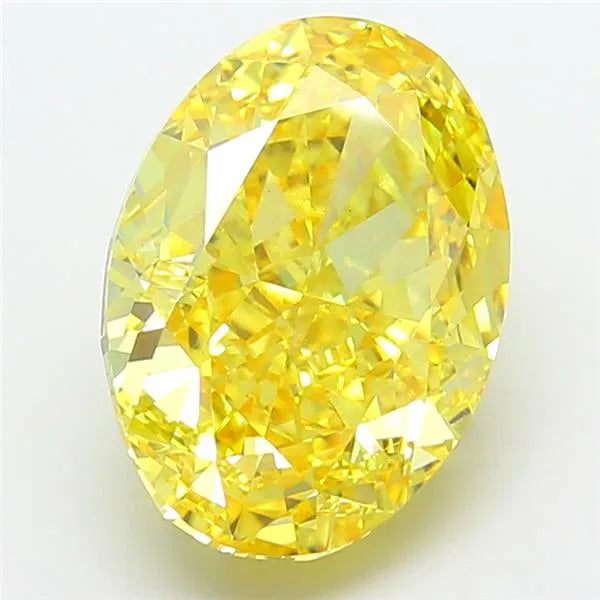 7.17ct Oval Lab Grown Diamond (Colour Fancy Vivid Yellow, Clarity VS1, IGI Certified)