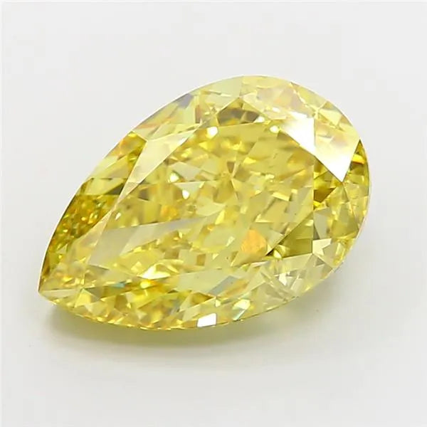 8.12ct Pear Lab Grown Diamond (Colour Fancy Vivid Yellow, Clarity SI1, IGI Certified)