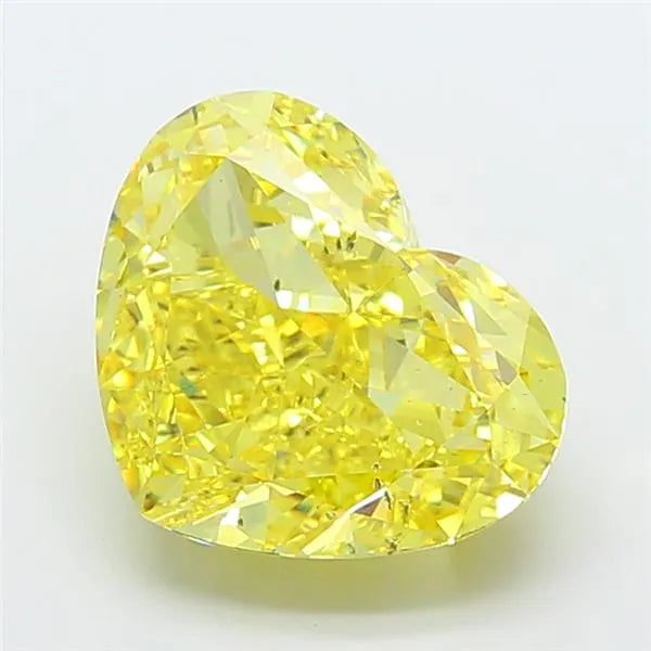 9.88ct Heart Lab Grown Diamond (Colour Fancy Vivid Yellow, Clarity SI1, IGI Certified)